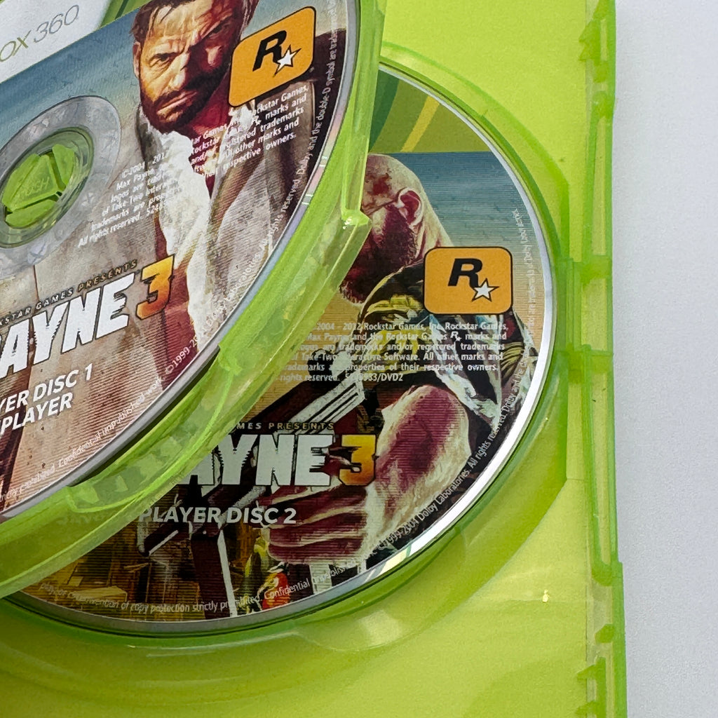 Max Payne 3 Xbox 360 Action Shooter Game Used
