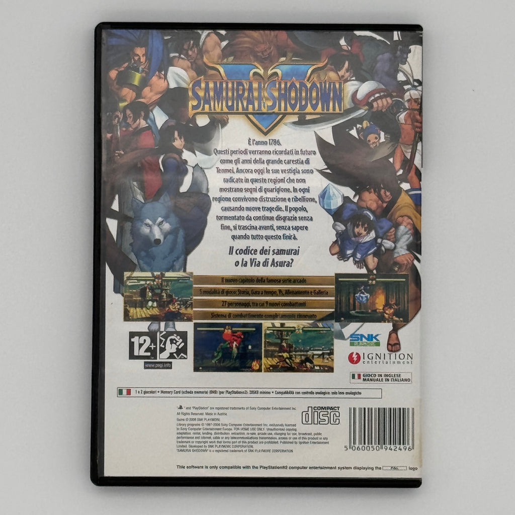 Samurai Shodown V PS2 Gioco Combattimento Classico Usato