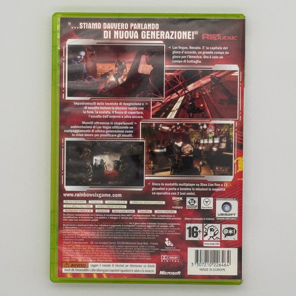 Tom Clancy's Rainbow Six Vegas Xbox 360 Action Shooter Game Used