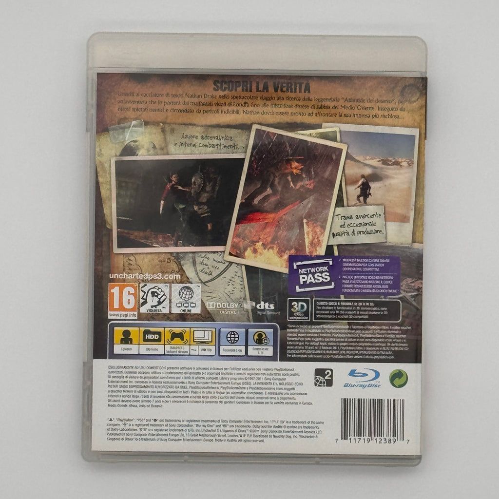 Uncharted 3: Drake's Deception PS3 Action Adventure Game Used