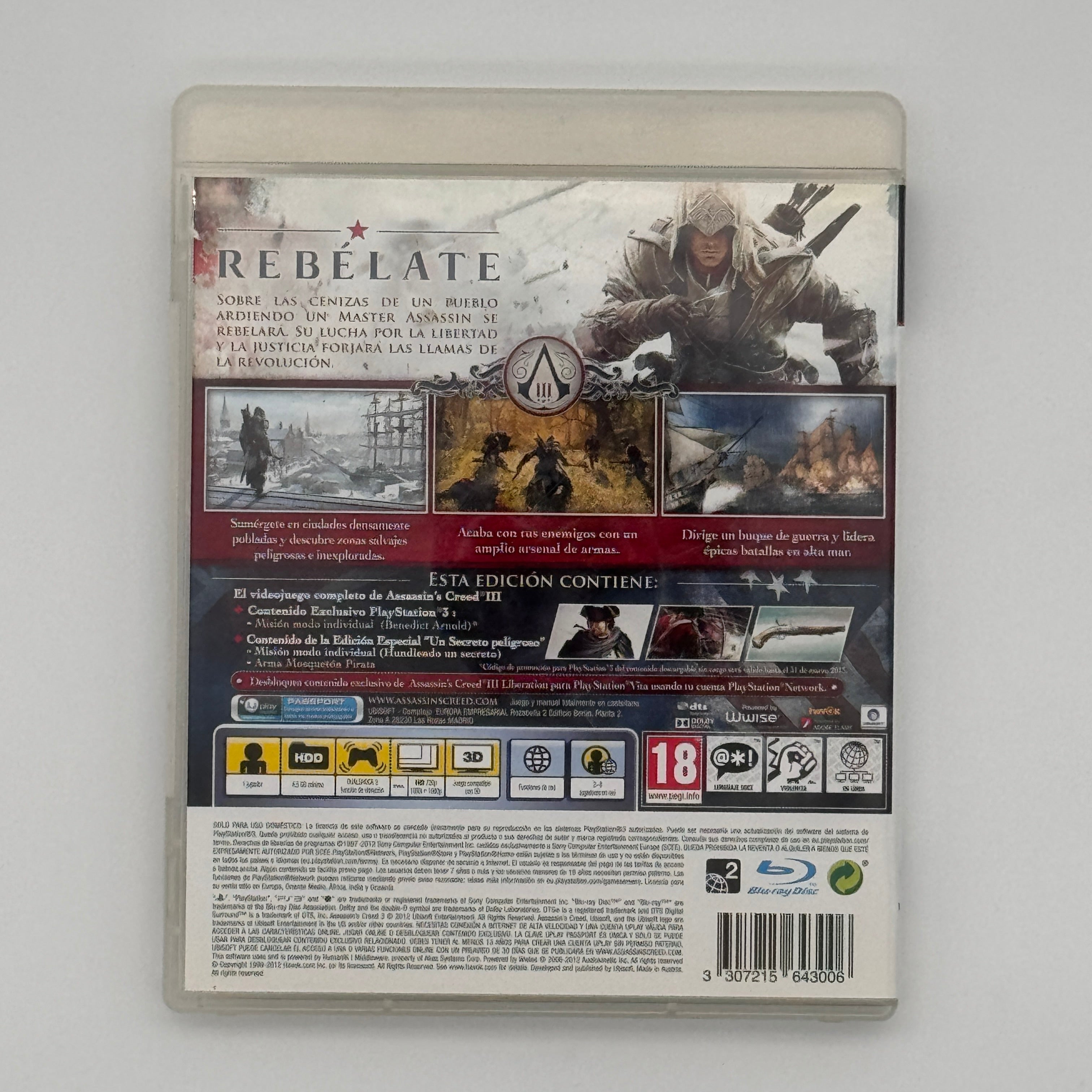 Assassin's Creed III Edizione Speciale PS3 Gioco Azione Avventura Usato