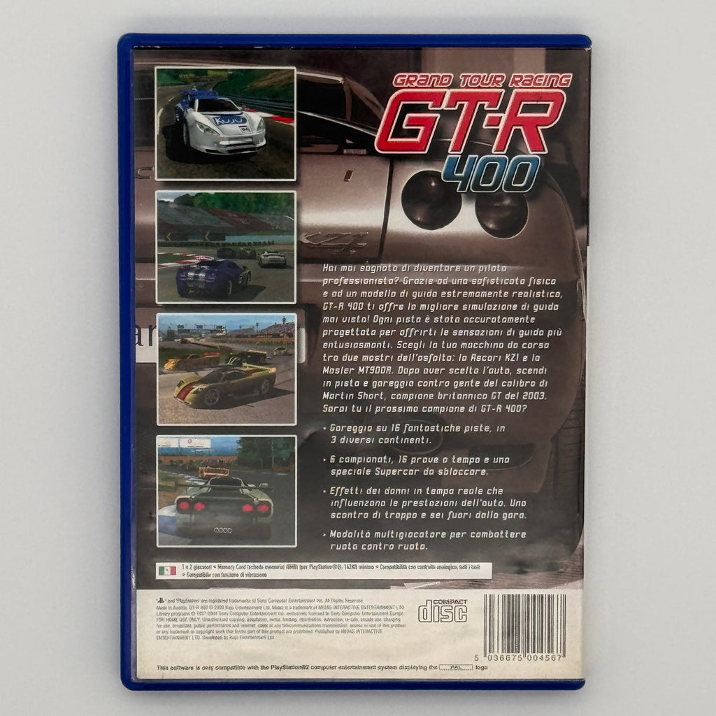 Grand Tour Racing GTR 400 PS2 Racing Simulation Game Used