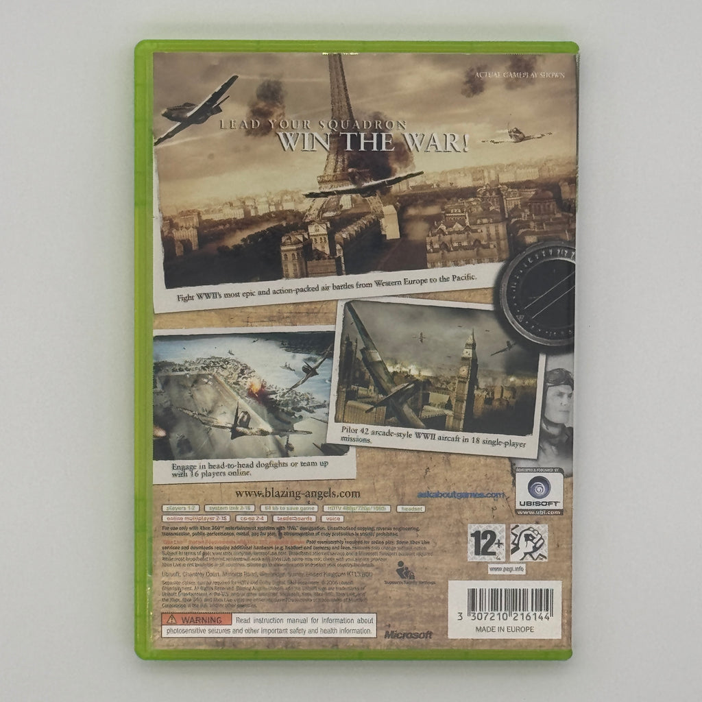 Blazing Angels Squadrons of WWII Xbox 360 Flight Simulation Game Used