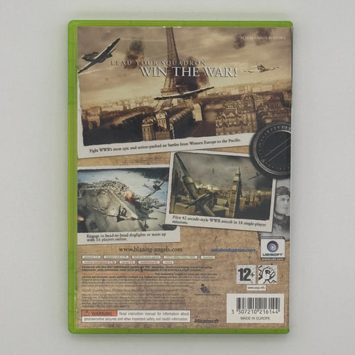 Blazing Angels Squadrons of WWII Xbox 360 Flight Simulation Game Used