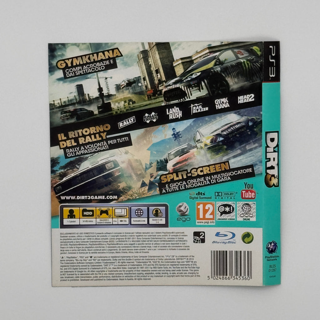 DiRT 3 PS3 Racing Rally Driving Game Used Disc Only No Case